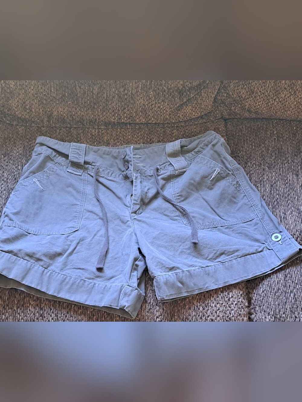 Women's Casual Cotton Blend Shorts in Light Gray